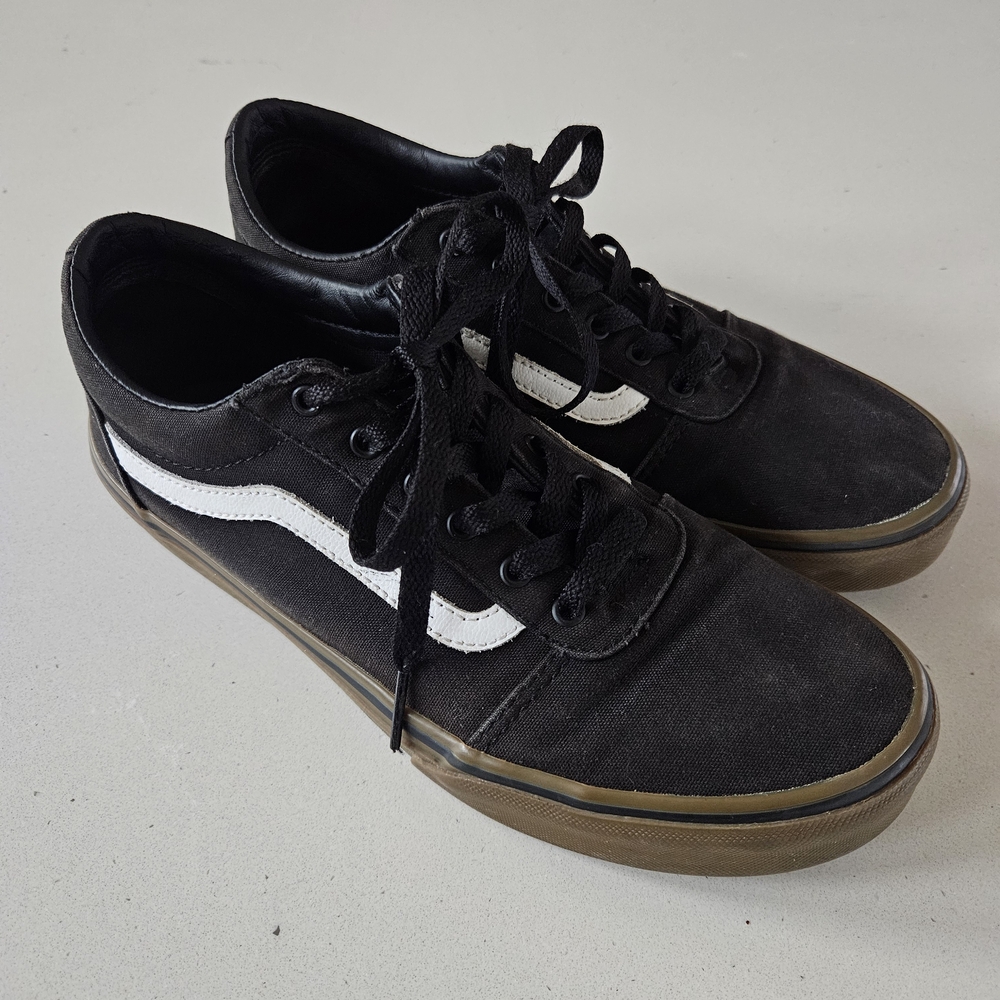 Vans Kids Black and White Sneakers